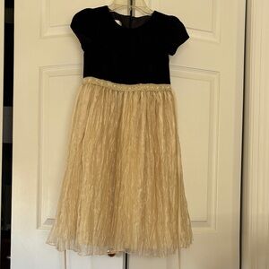 Cinderella Black and Gold Formal Kids Dress